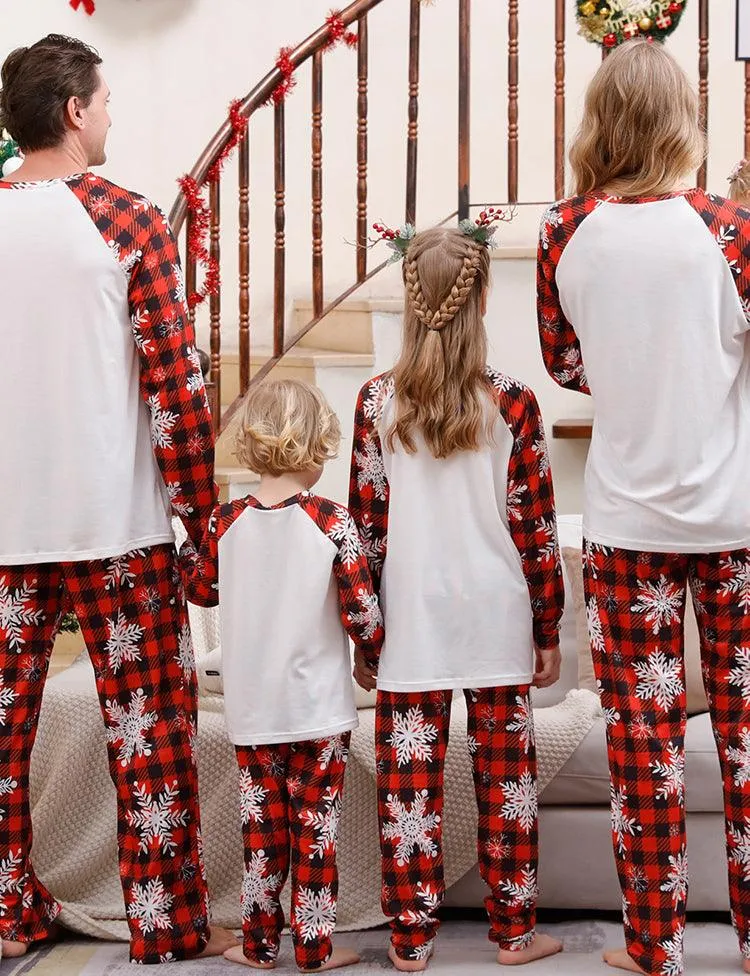 Christmas Elk Plaid Printed Family Matching Pajamas - Image 2