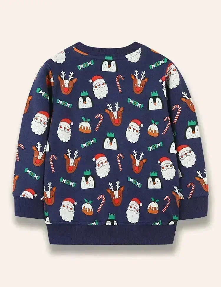 Christmas Friend Full Printed Sweatshirt - Image 2