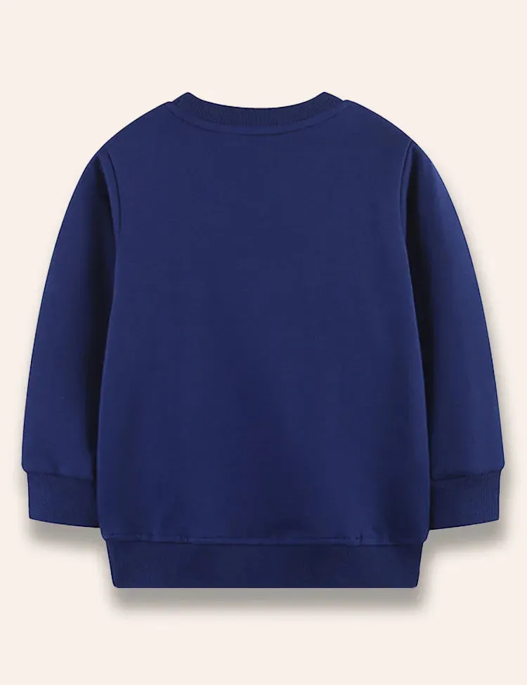 Christmas Lampion Reindeer Appliqué Sweatshirt - Image 2