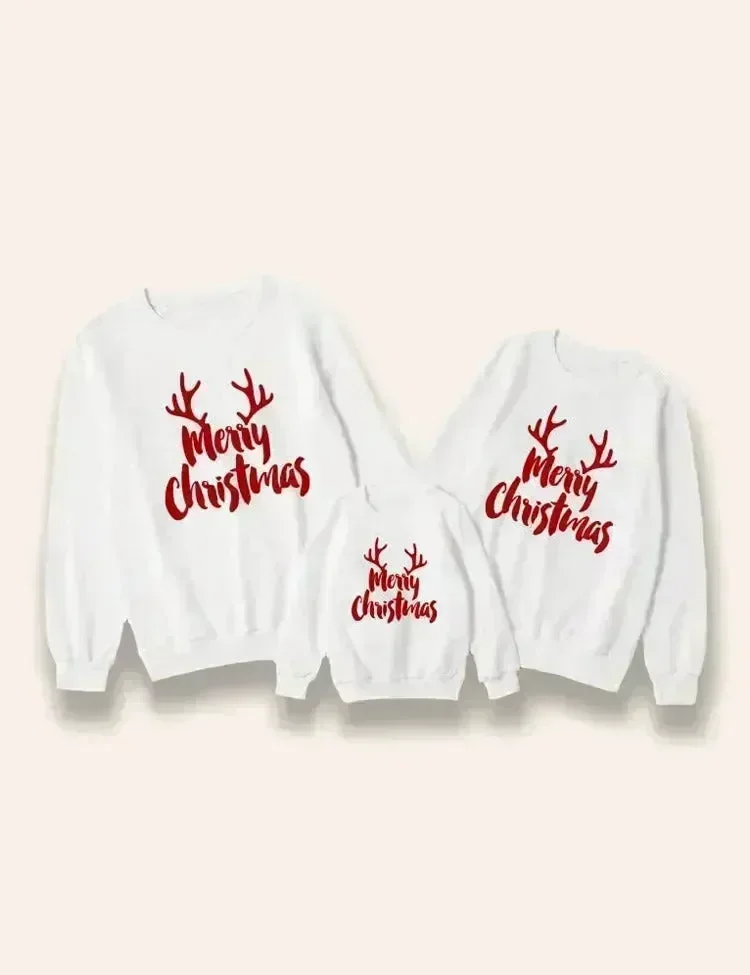 Christmas Letter Printed Family Matching Sweatshirt - Image 4