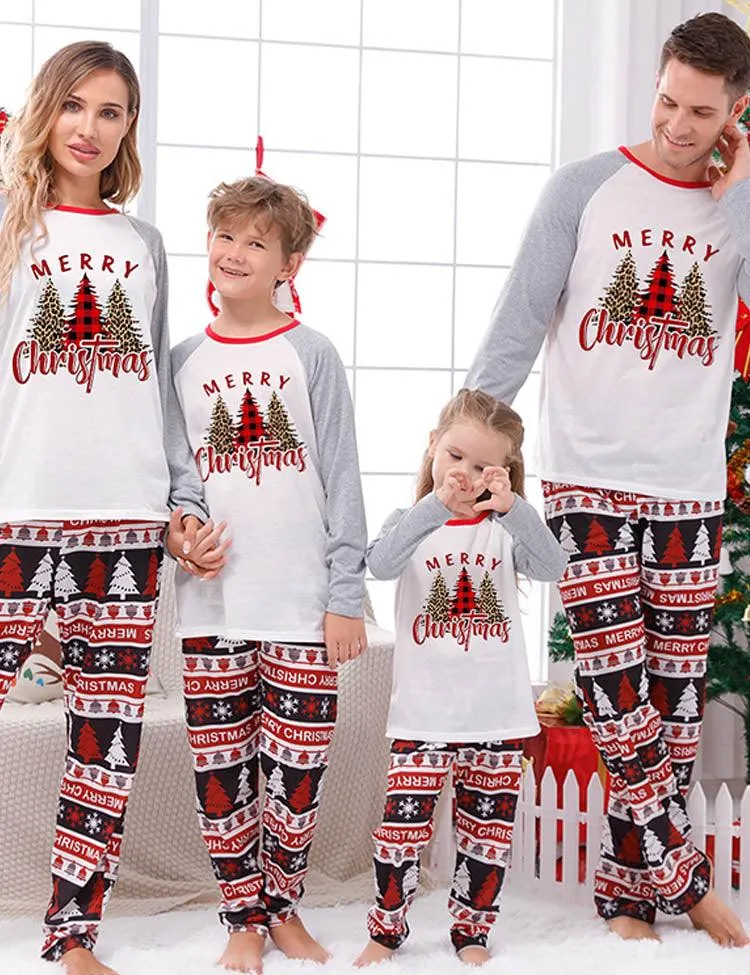 Christmas Plaid Stitching Family Matching Pajamas - Image 2