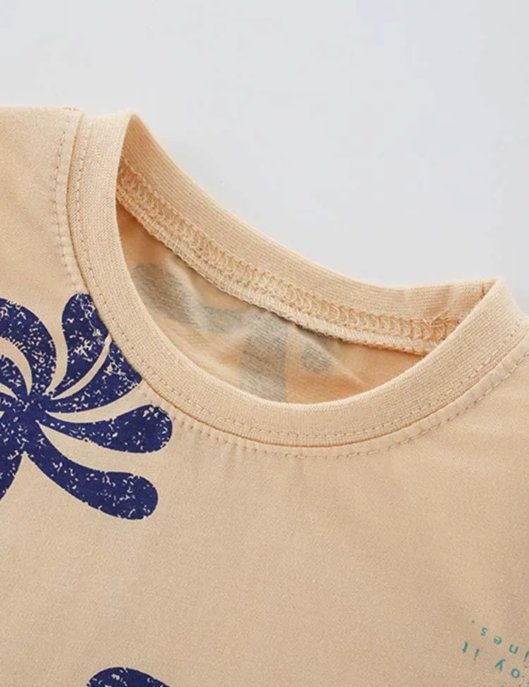 Coconut Tree Printed Holiday T-shirt - Image 2
