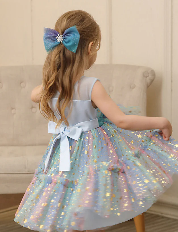 Color Sequined Star Tulle Puffy Dress Dress - Image 7