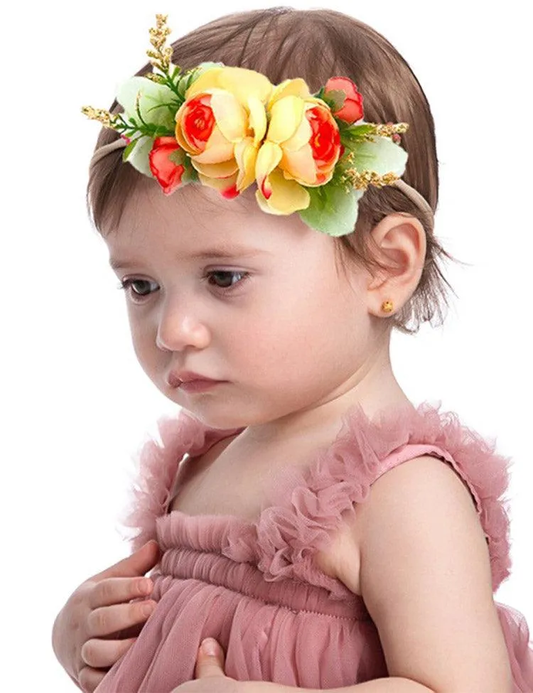 Colorful Artificial Flower Headband - Image 2