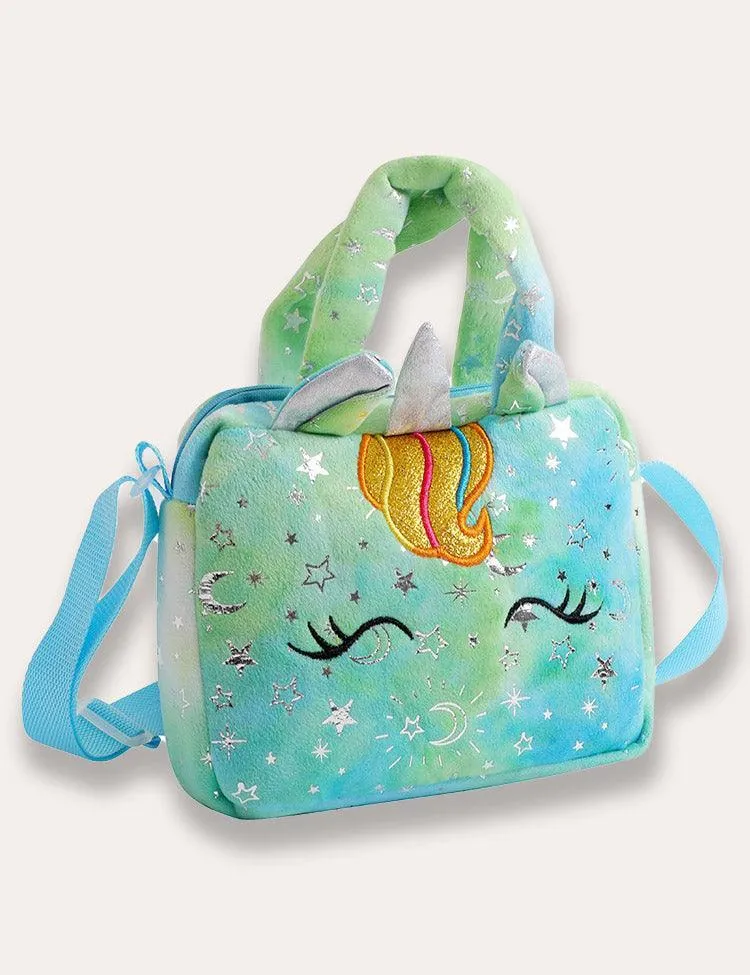 Colorful Plush Unicorn Shoulder Bag - Image 2