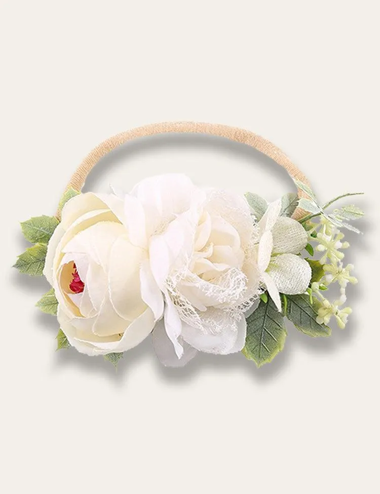 Colorful Simulated Flower Elastic Headband - Image 4