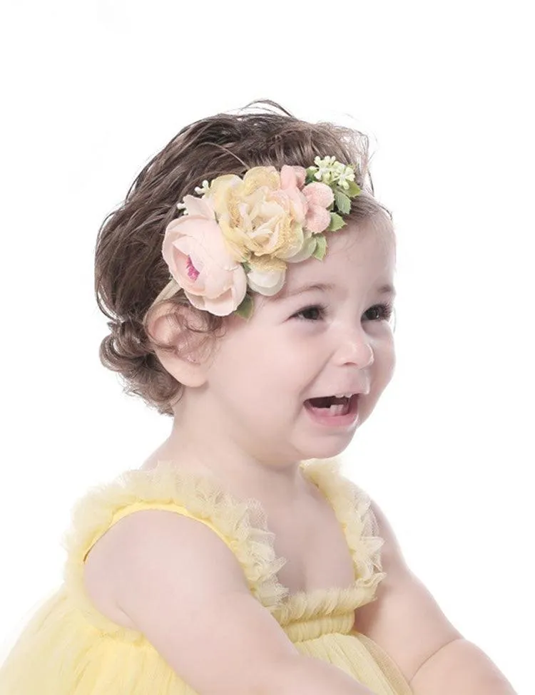 Colorful Simulated Flower Elastic Headband - Image 7