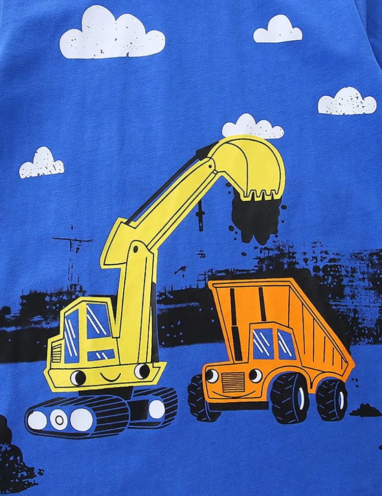 Construction Car Printed Short Sleeve T-Shirt - Image 4