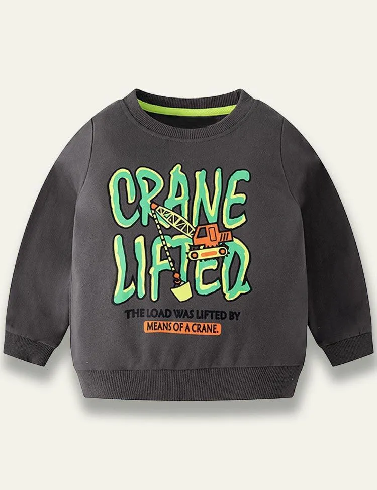 Crane Letter Printed Sweatshirt - Image 2