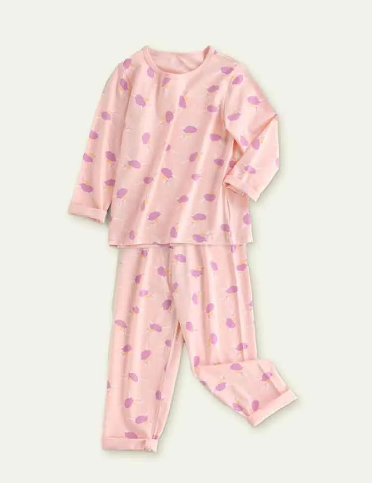 Cute Cartoon Printed Long-Sleeved Cotton pajamas - Image 6