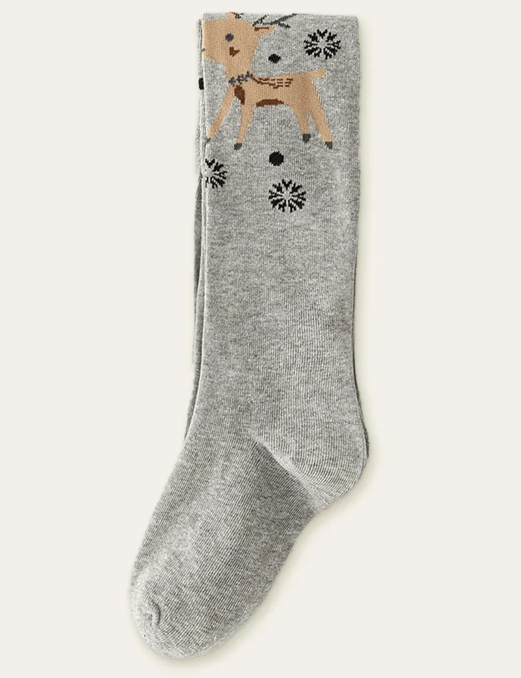 Cute Elk Knitted Printed Leggings - Image 4