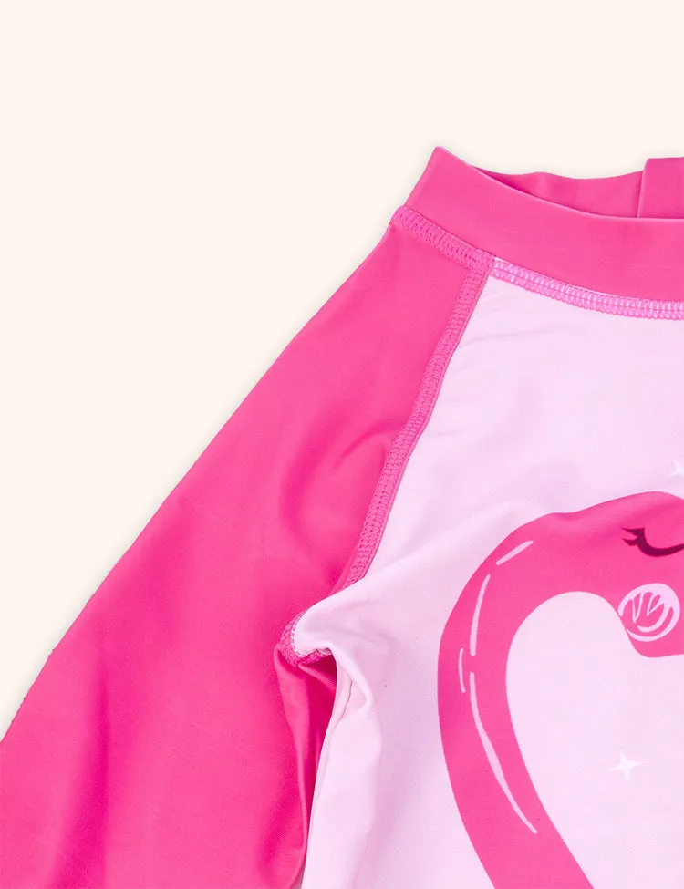 Cute Flamingo Long-sleeved Swimsuit - Image 2