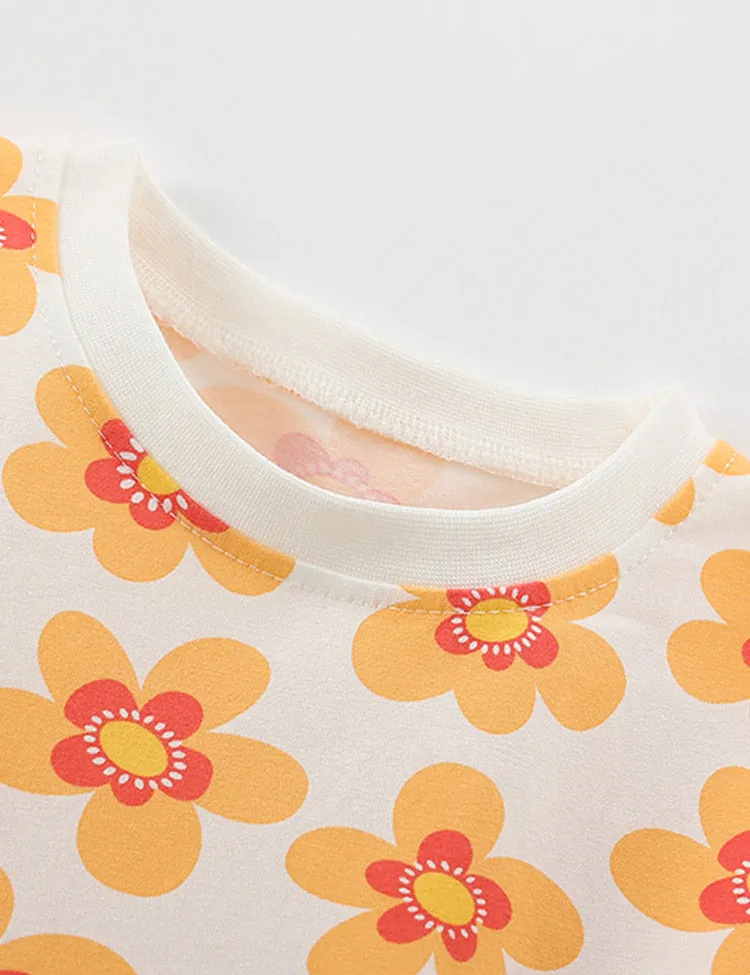 Cute Flower Print Cotton Dress - Image 2