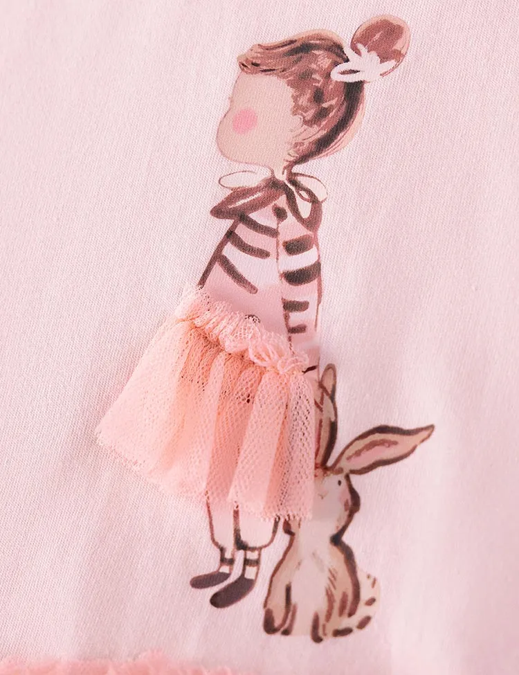 Cute Girl Long Sleeve Tulle Dress - Image 3
