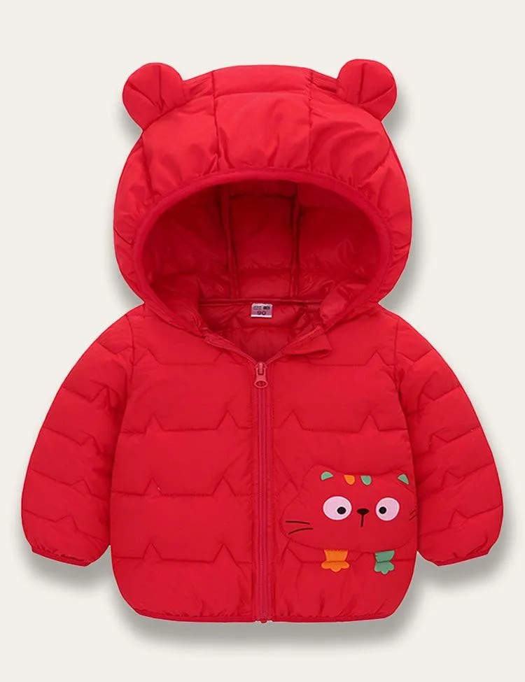 Cute Kitten Multi-color Cotton Coat - Image 2