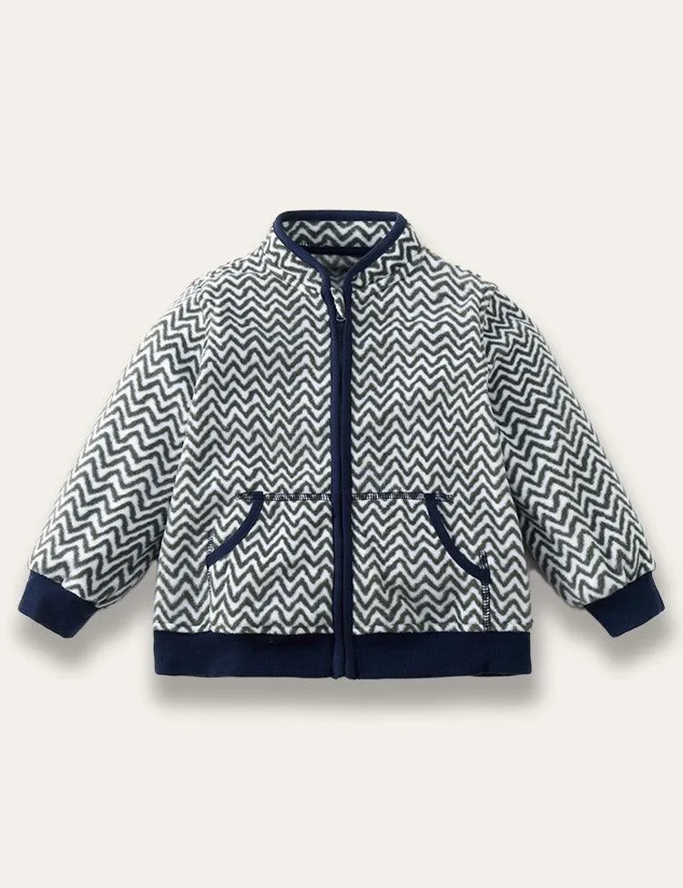 Cute Purple Cake Polar Fleece Coat - Image 5