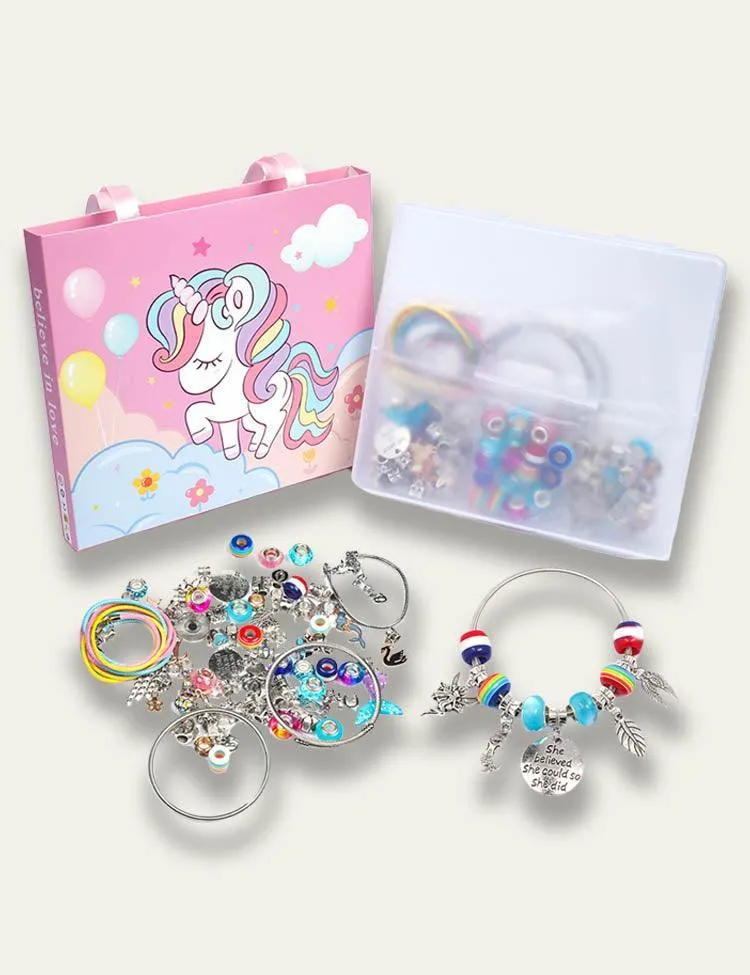 Cute Unicorn Crystal DIY Jewelry Set