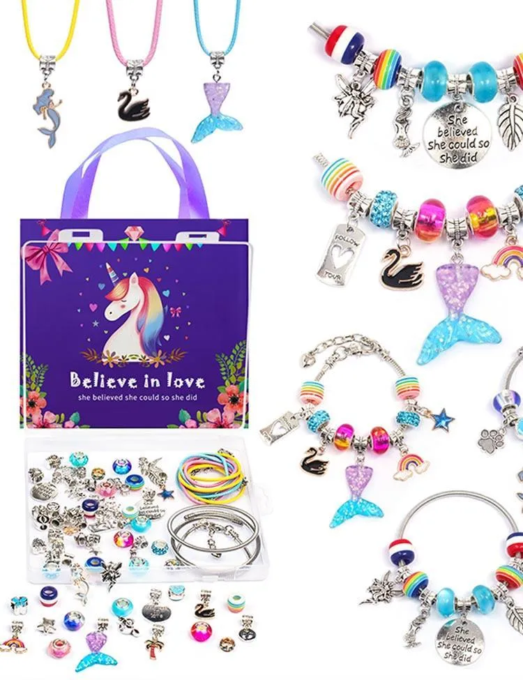 Cute Unicorn Crystal DIY Jewelry Set - Image 3