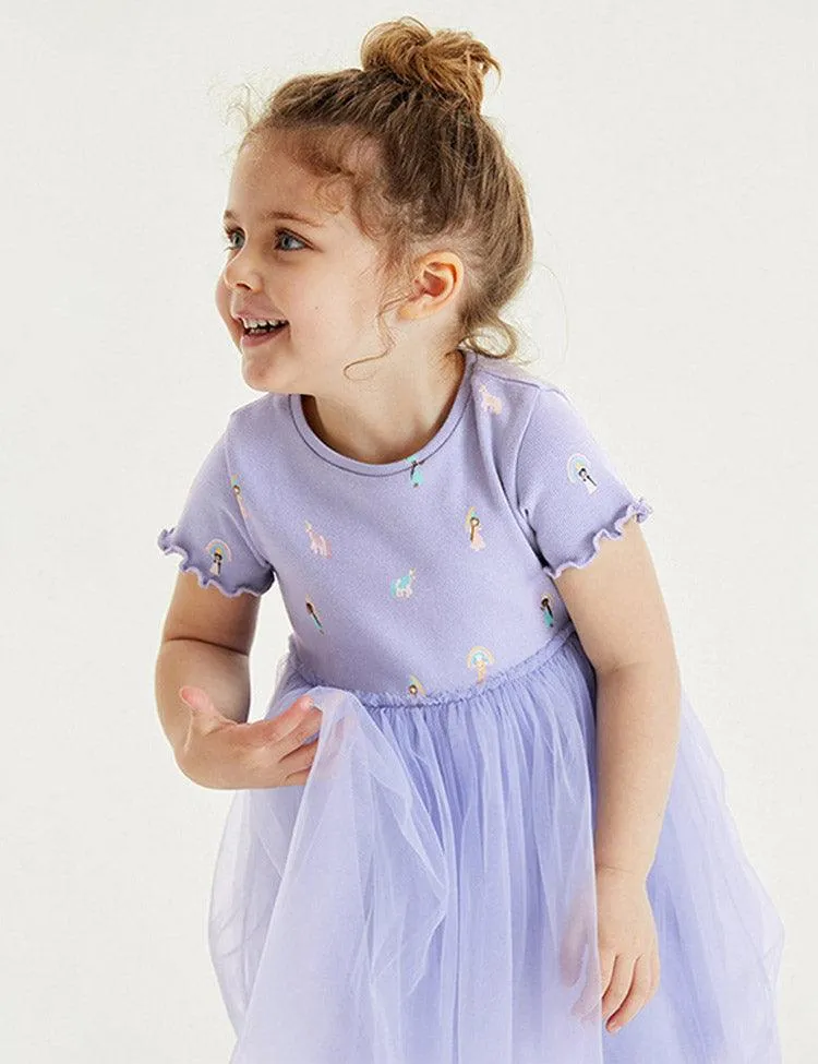 Cute Unicorn Print Dress - Image 2