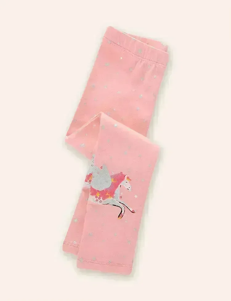 Cute Unicorn Print Leggings - Image 2