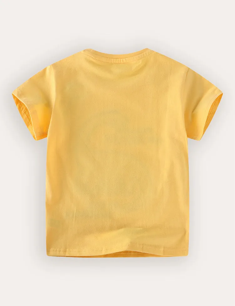 Dinosaur Appliqué T-Shirt - Image 2