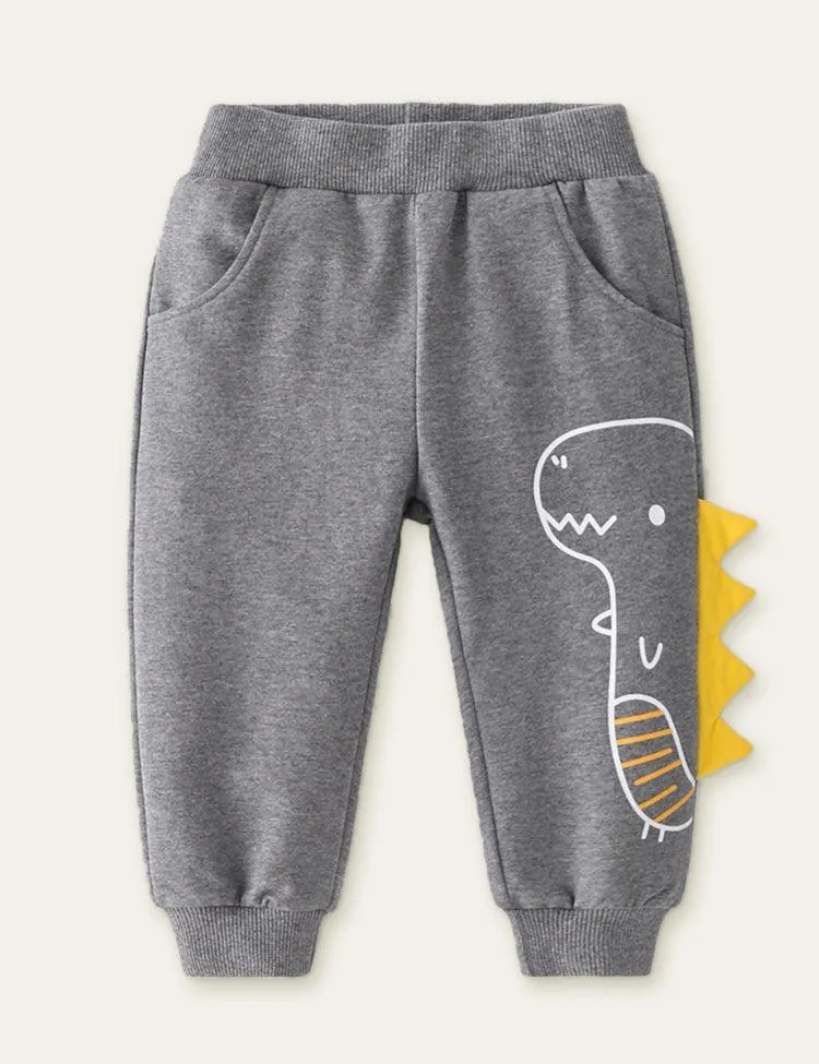 Dinosaur Cute Cartoon Printed Sweatpants - Image 2