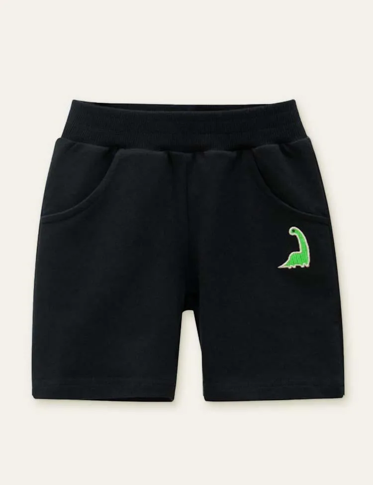Dinosaur Cute Embroidered Shorts - Image 4