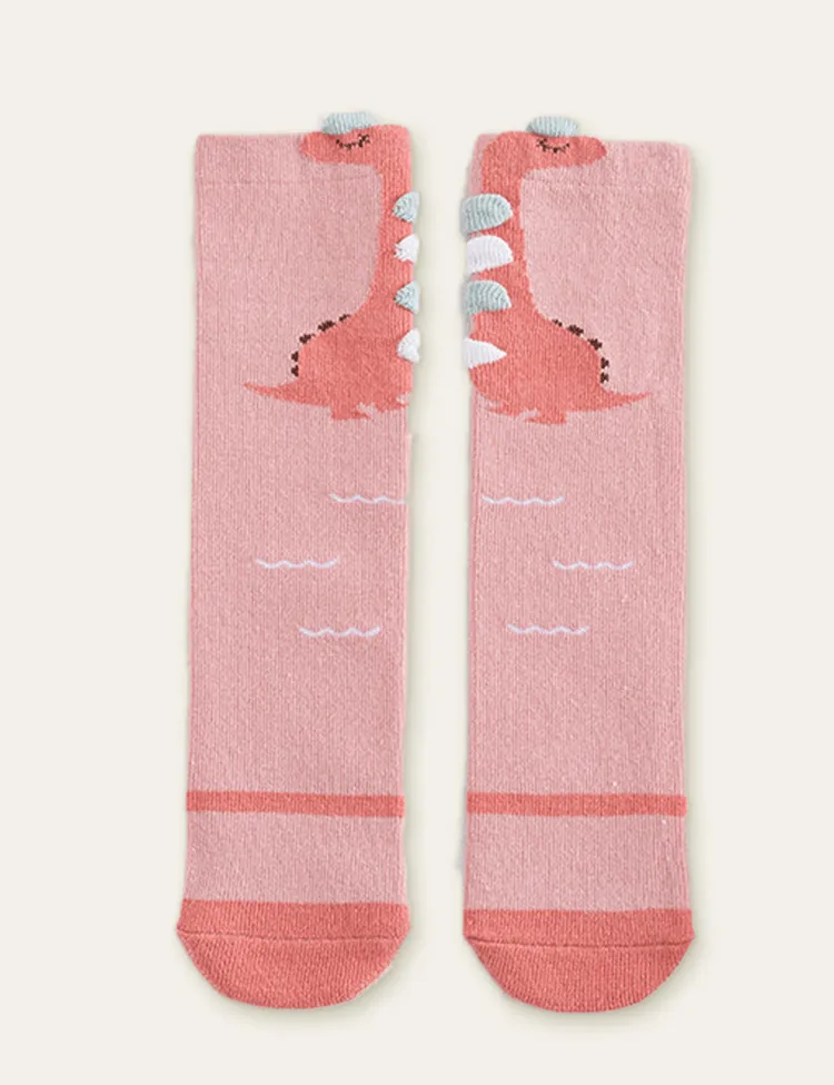 Dinosaur Flamingo Printed Knee Socks - Image 4