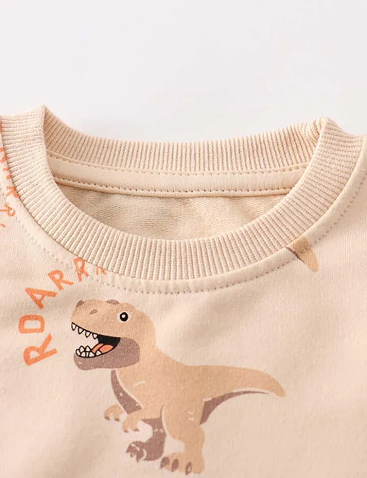 Dinosaur Floral Print Long Sleeve Sweatshirt - Image 2