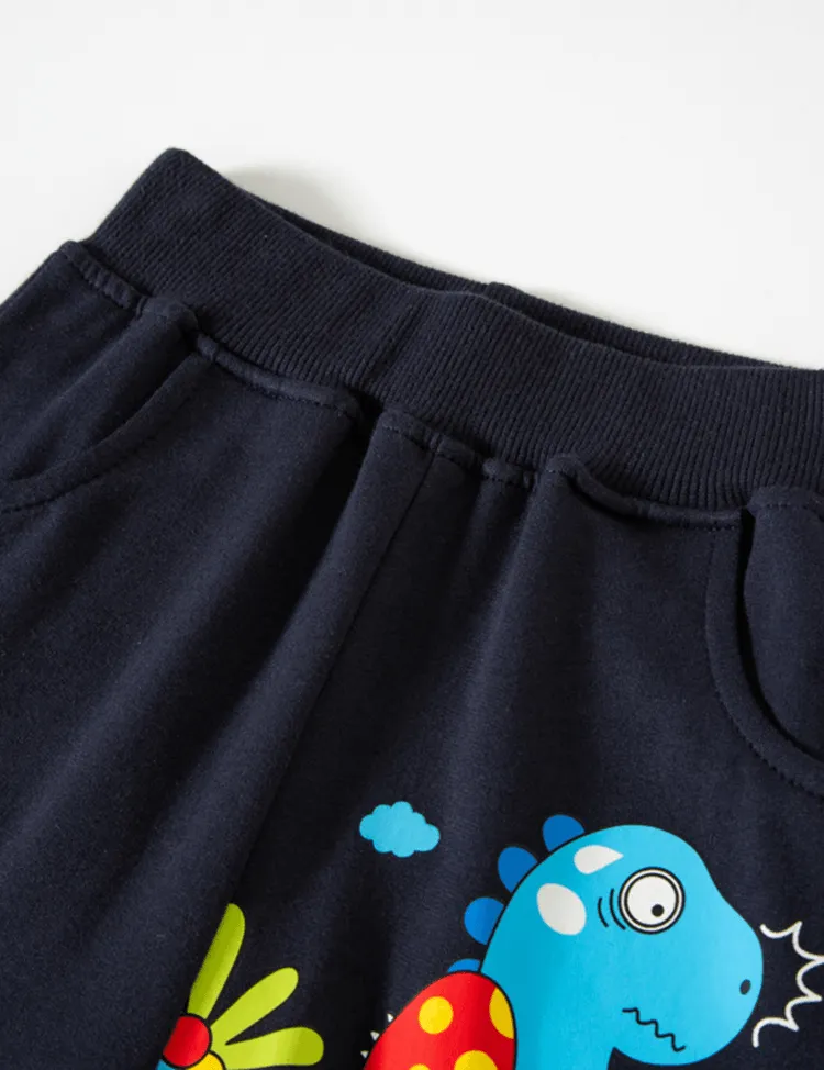 Dinosaur Floral Printed Sweatpants - Image 3