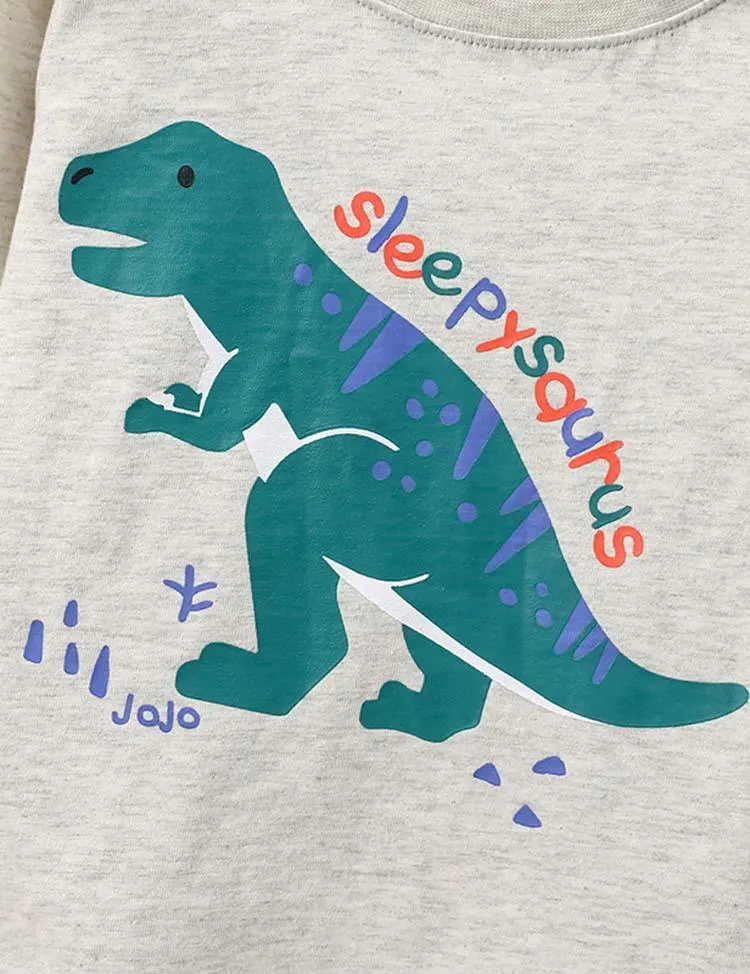Dinosaur Printed Long-Sleeved T-shirt - Image 2