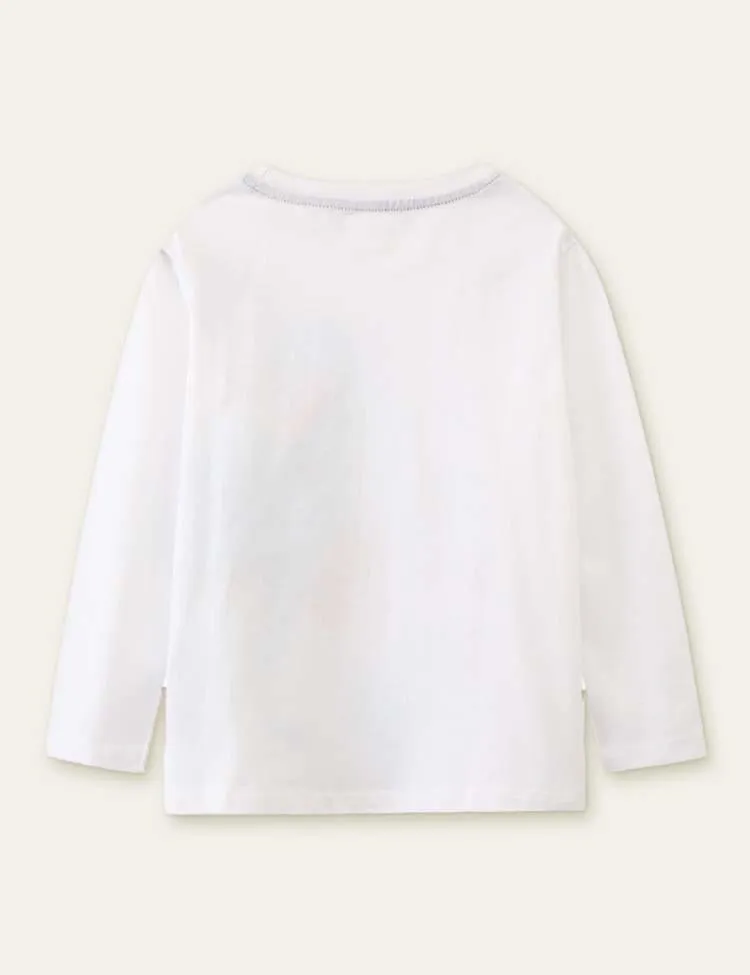 Dinosaur Printed Long-Sleeved T-shirt - Image 2