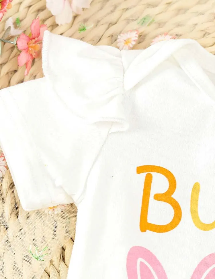 Easter Bunny Baby Printed Romper+Bunny Shorts - Image 4