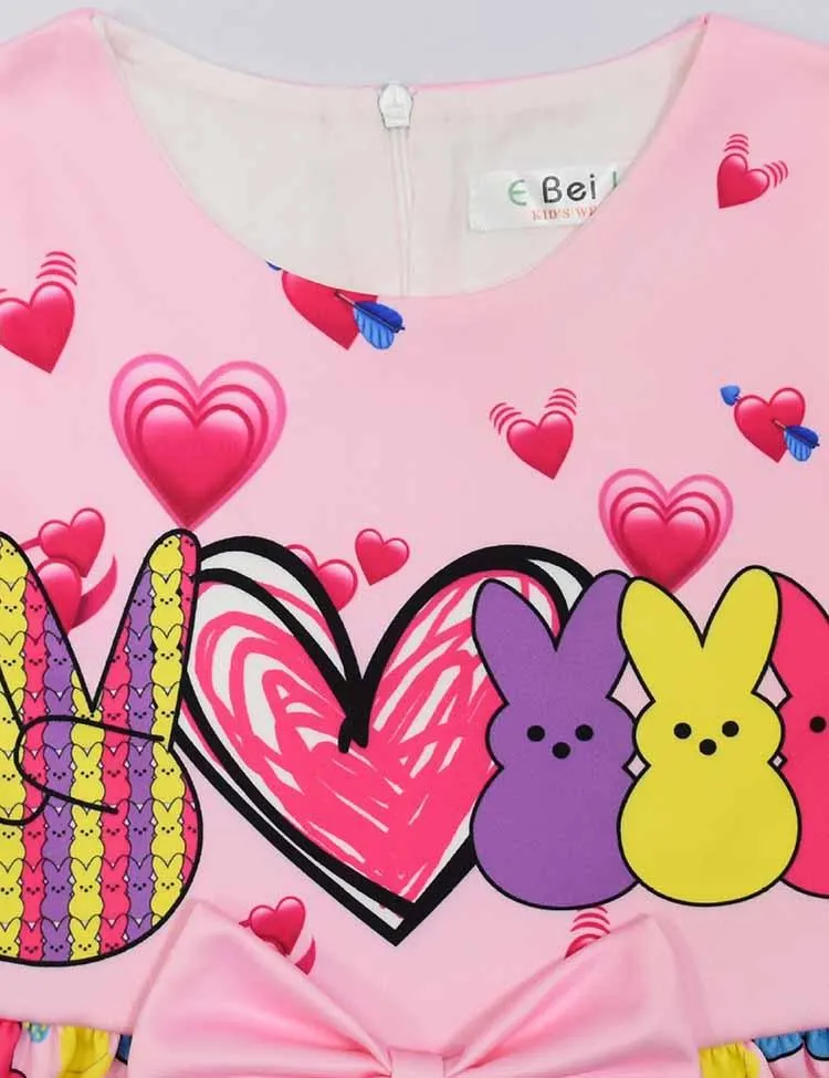 Easter Bunny Bow Sleeveless Dress - Image 5