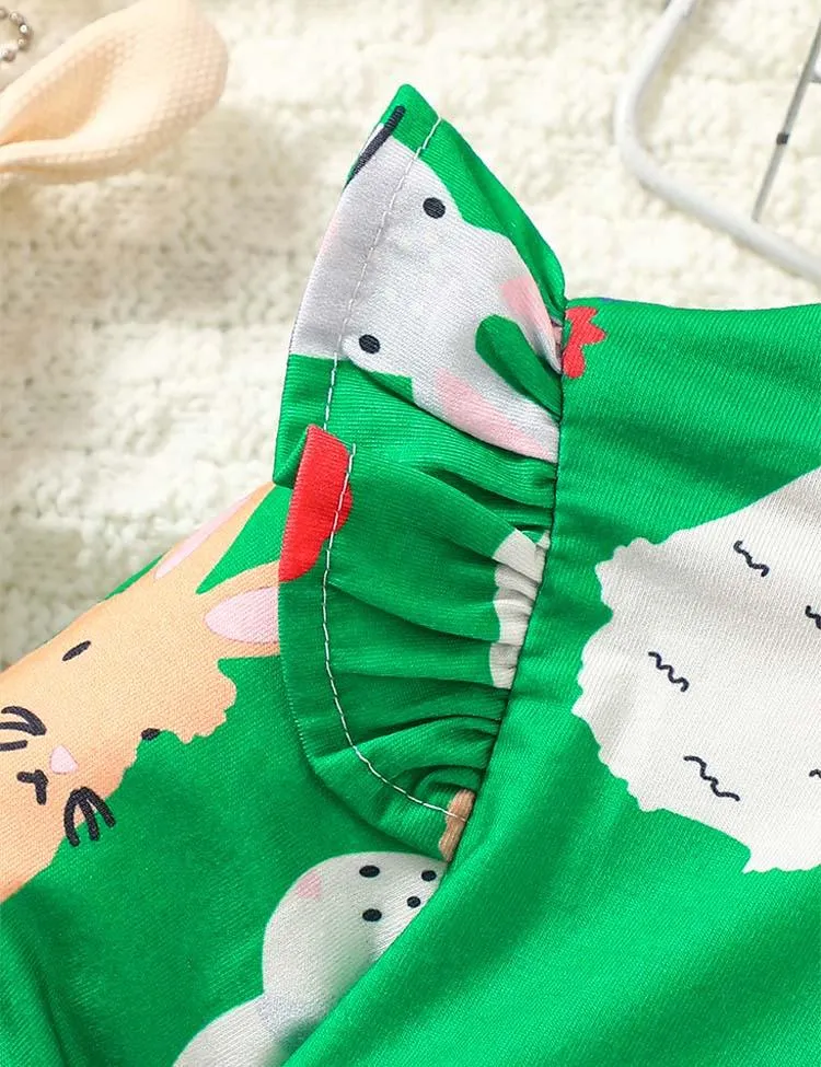 Easter Bunny Print Dress - Image 2