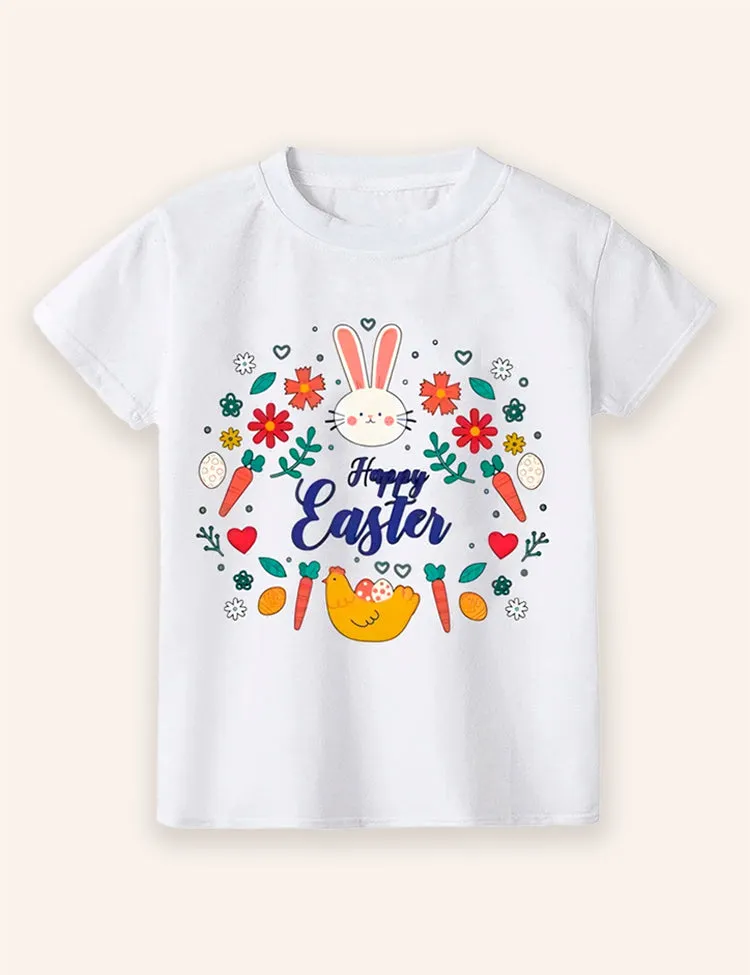 Easter Cartoon Printed T-Shirt - Image 8