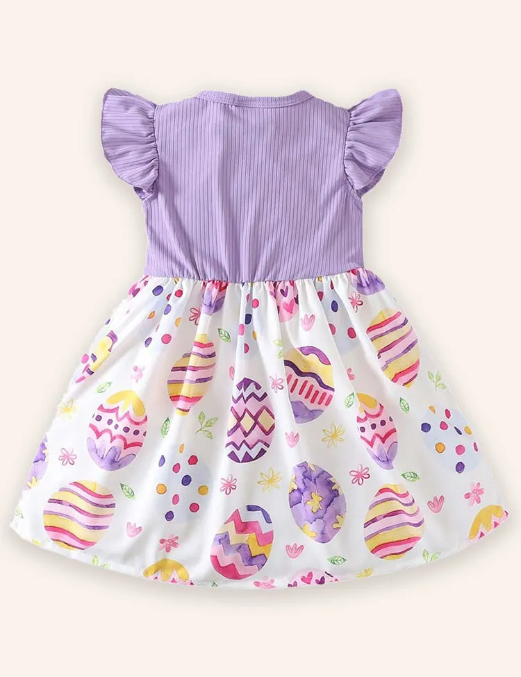 Easter Egg Bunny Applique Dress - Image 2