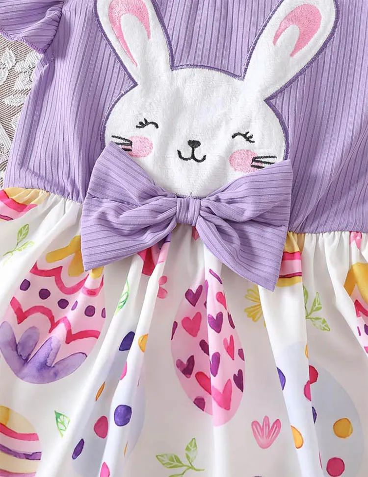 Easter Egg Bunny Applique Dress - Image 3