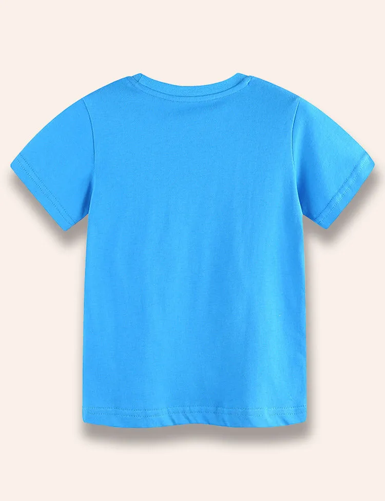 Excavator Dinosaur Printed T-Shirt - Image 4