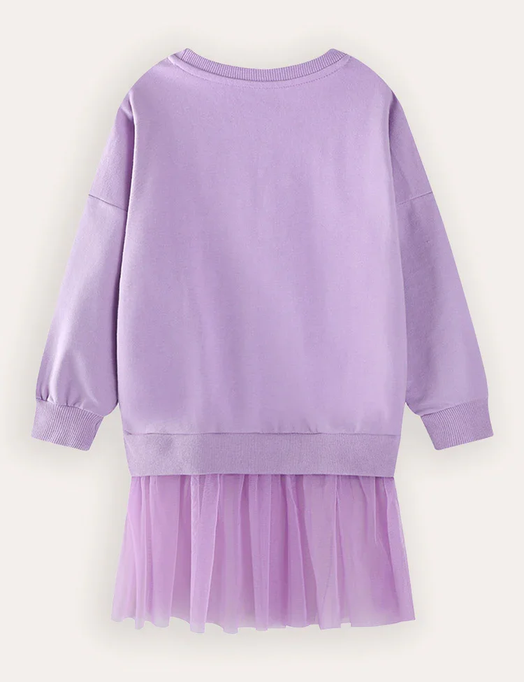 Fairy Embroidered Sweatshirt Tulle Dress - Image 2