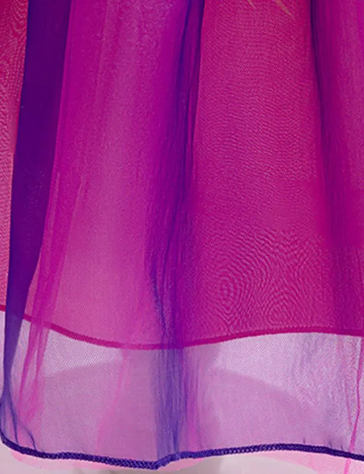 Feather Printed Tulle Party Dress - Image 4