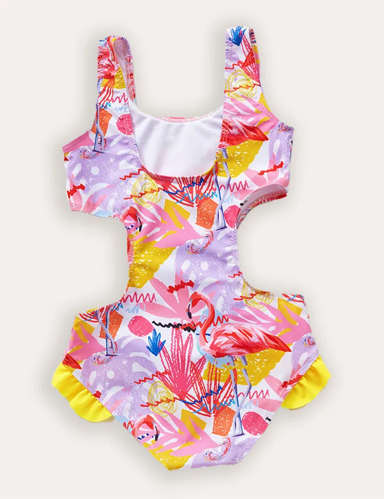 Flamingo Print One-piece Swimsuit - Image 2