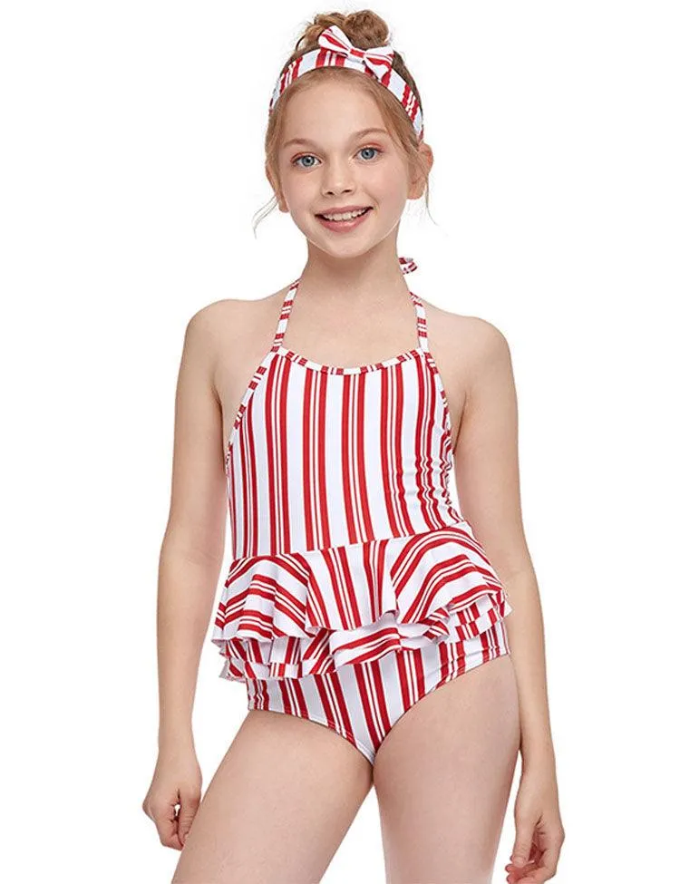 Flamingo Striped Swimsuit - Image 3