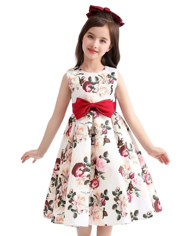 Floral Bow Party Dress - Image 4