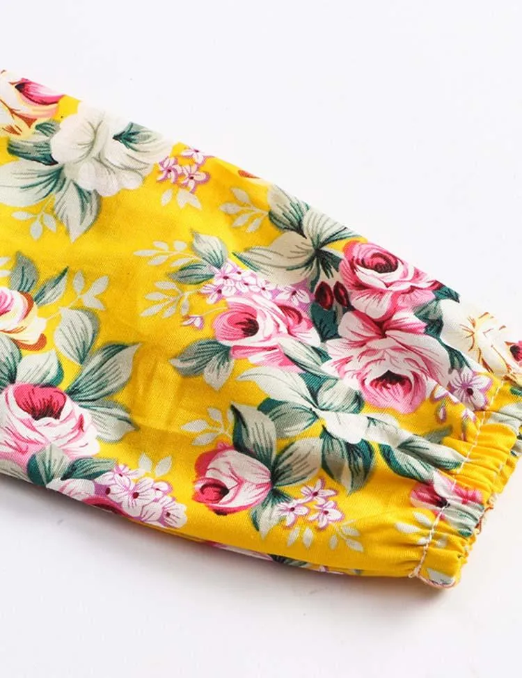 Floral Cherry Full Printed Long Sleeve Dress - Image 3