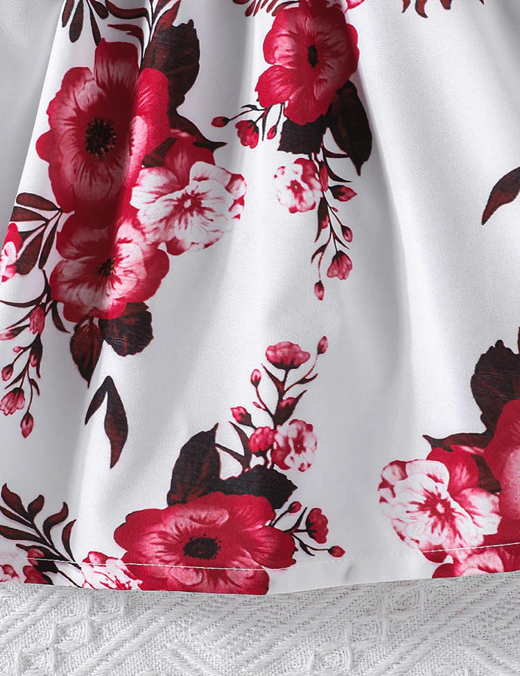 Floral Decorations with Bows Dress + Heaband - Image 6