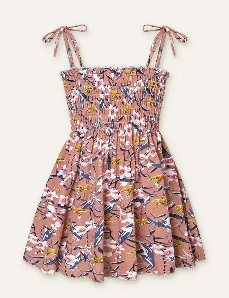 Floral Full Printed High Waist Spaghetti Strap Dress - Image 2