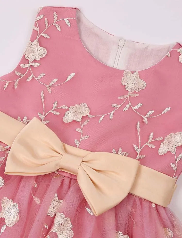 Floral Gauzy Party Dress - Image 4