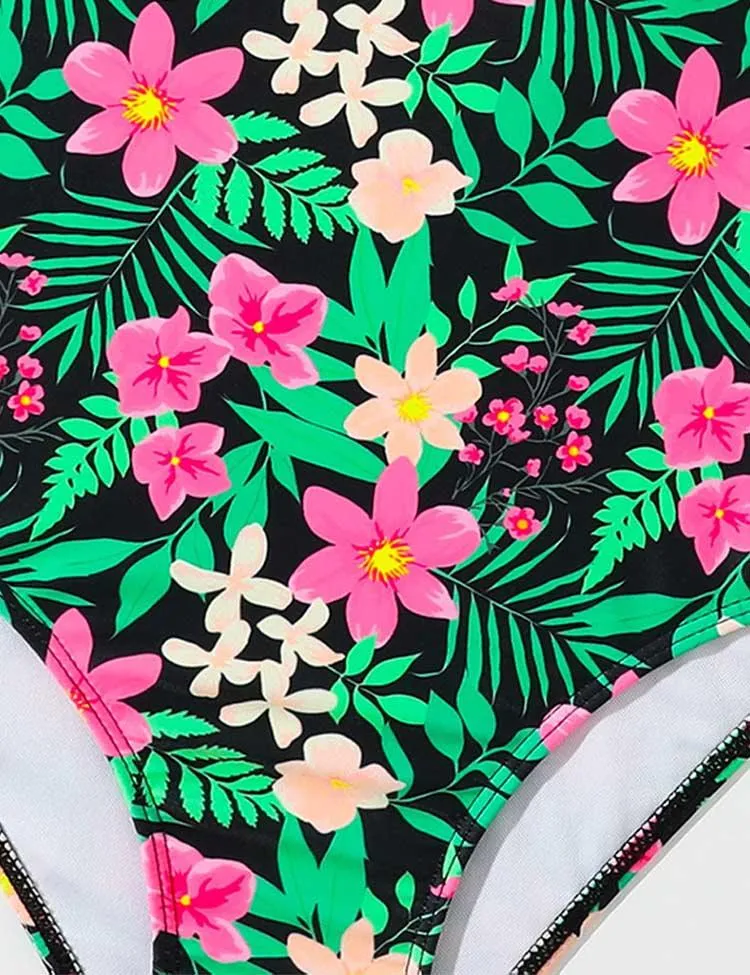 Floral One Piece Swimsuit - Image 2