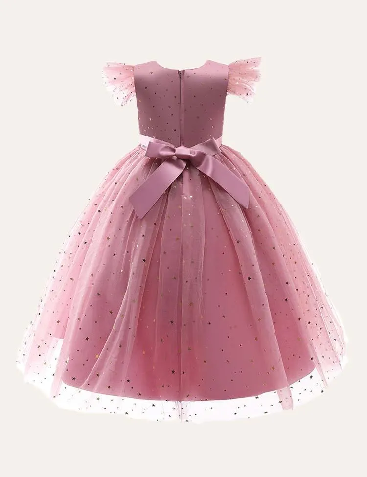 Floral Sequin Mesh Party Dress - Image 2